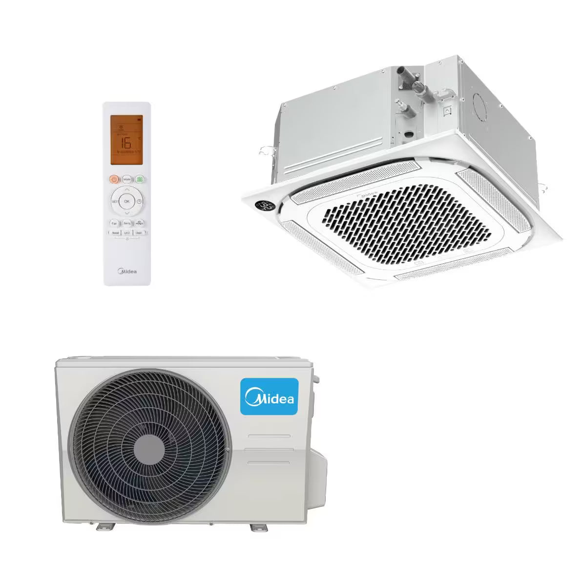 Midea 4-Wege Deckenkassetten Set MCD2-48HRFNX 14kW